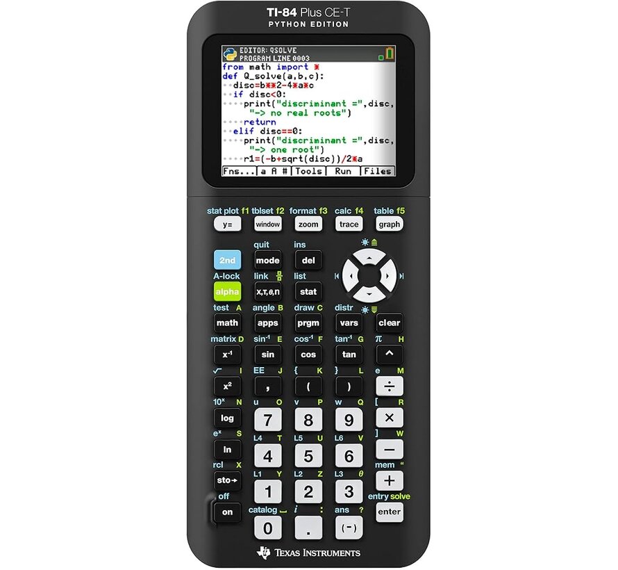 Texas Instruments TI-84 Plus CE-T Python Edition Grafische Rekenmachine Zwart