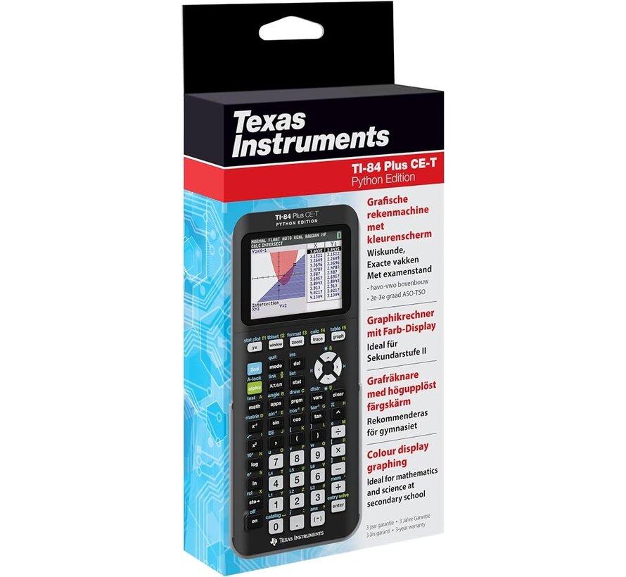 Texas Instruments TI-84 Plus CE-T Python Edition Grafische Rekenmachine Zwart
