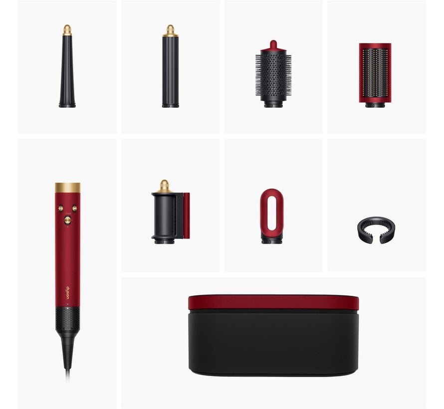 Dyson Airwrap i.d. Straight+Wavy Red Velvet/Goud – Open Doos