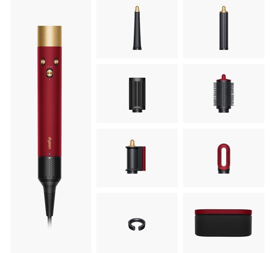 Dyson Airwrap i.d. Straight+Wavy Red Velvet/Goud – Open Doos