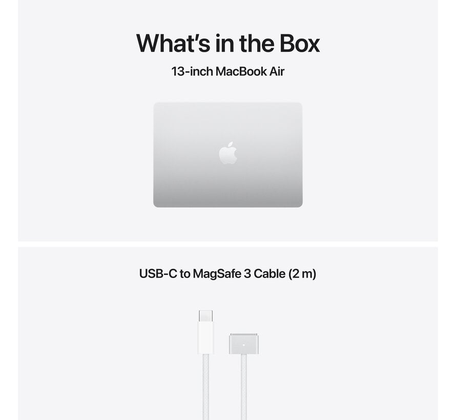Apple MacBook Air 13 M5 10-core CPU/10-core GPU 16GB 1TB Zilver