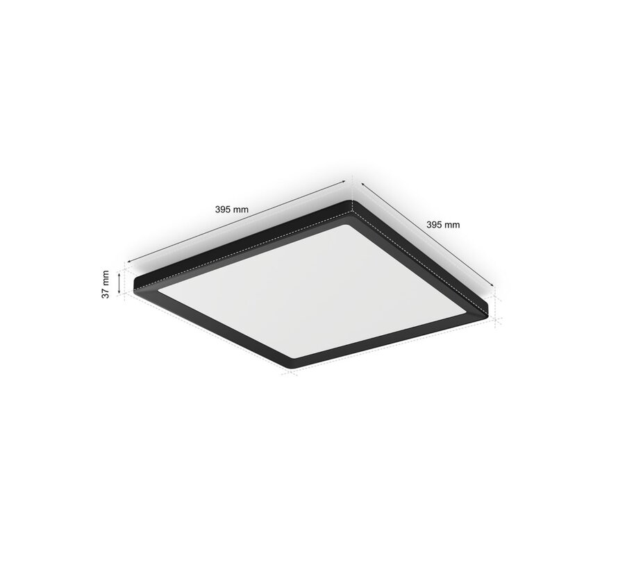 Philips Hue Tento Vierkant M WA 40x40 cm Zwart