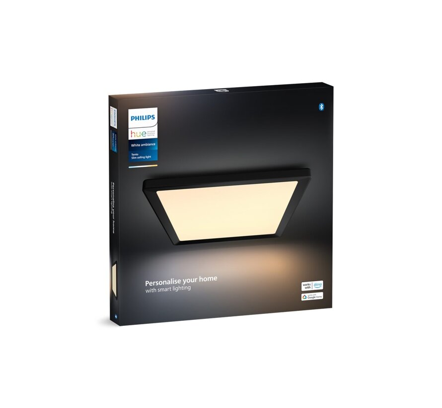 Philips Hue Tento Vierkant M WA 40x40 cm Zwart
