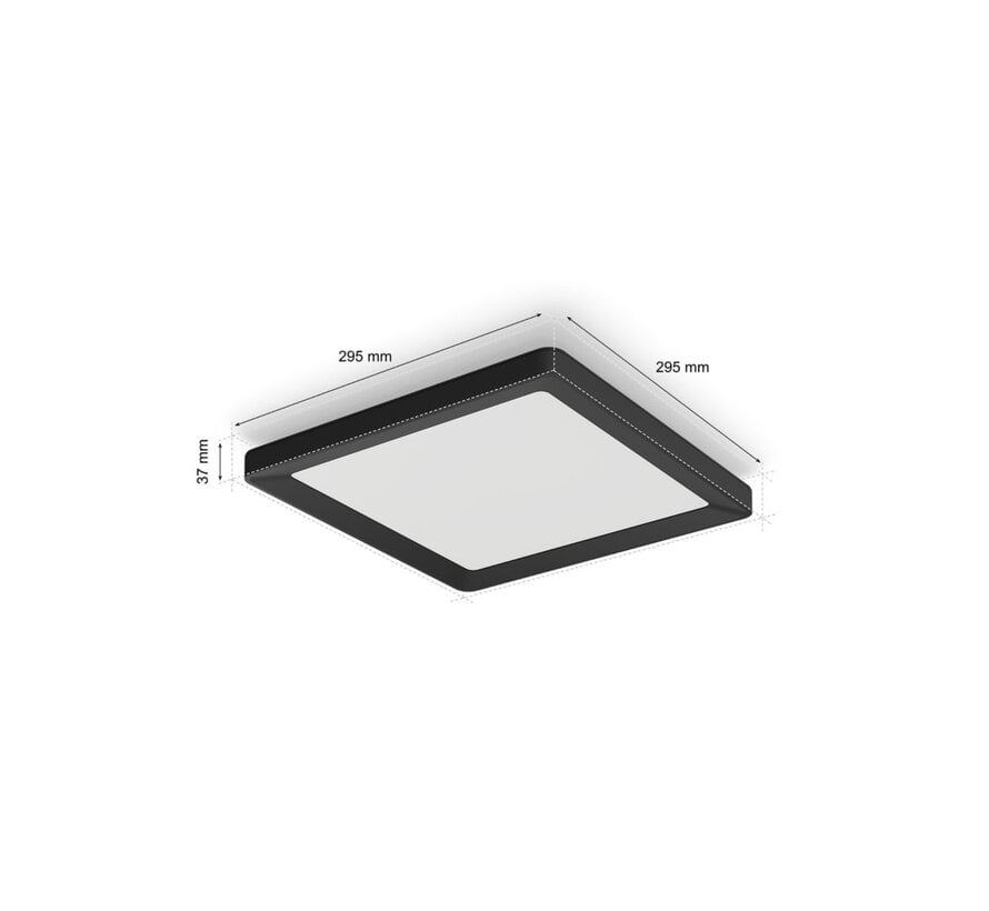 Philips Hue Tento Vierkant S WCA 30x30 cm Zwart