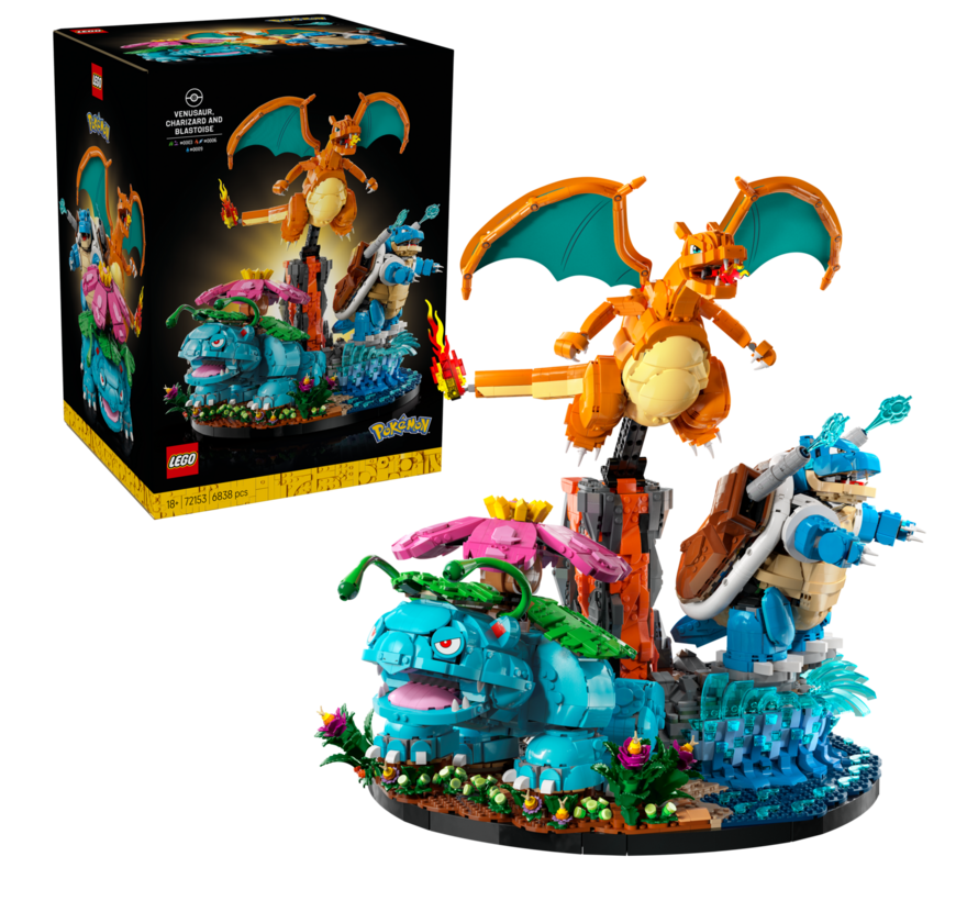 LEGO Pokémon Venusaur, Charizard en Blastoise 72153 – 6838-delig