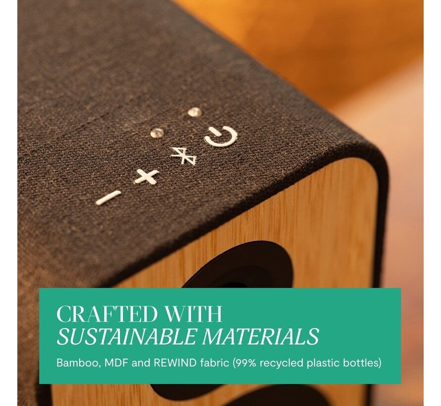 House of Marley Uplift Bluetooth Bookshelf Speakers Zwart