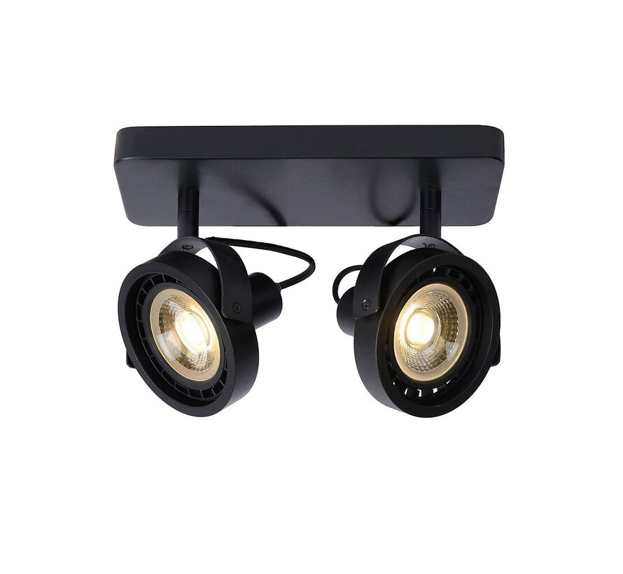 Lucide Tala LED 2-Spot Zwart 2x12W Dim-to-Warm