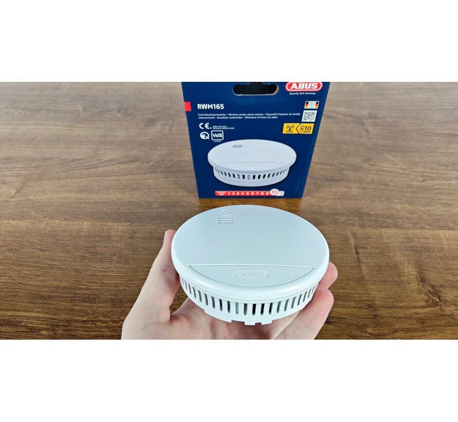 ABUS RWM165 Draadloos Koppelbare Rookmelder Batterij circa 10 Jaar