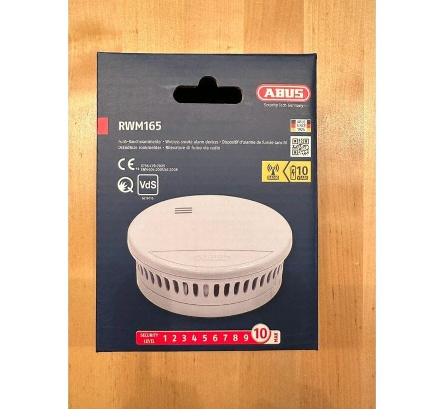 ABUS RWM165 Draadloos Koppelbare Rookmelder Batterij circa 10 Jaar