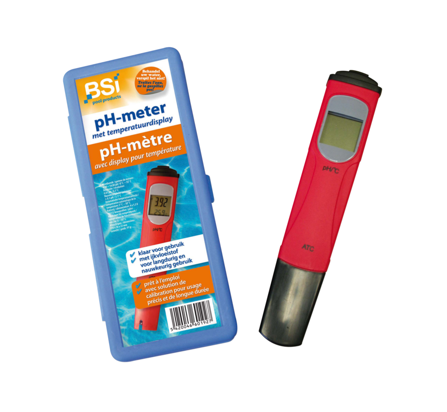 BSI Digitale 2-in-1 pH- en Temperatuurmeter voor Zwembadwater