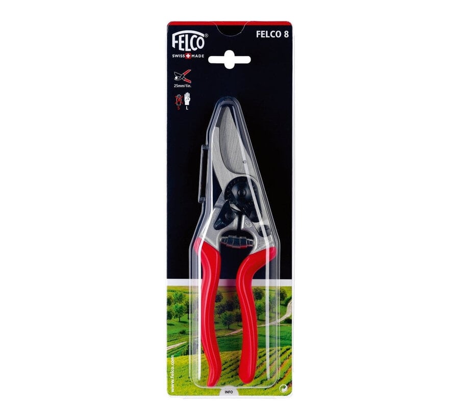 FELCO 8 Ergonomische Bypass Snoeischaar Rechtshandig 25 mm F-8