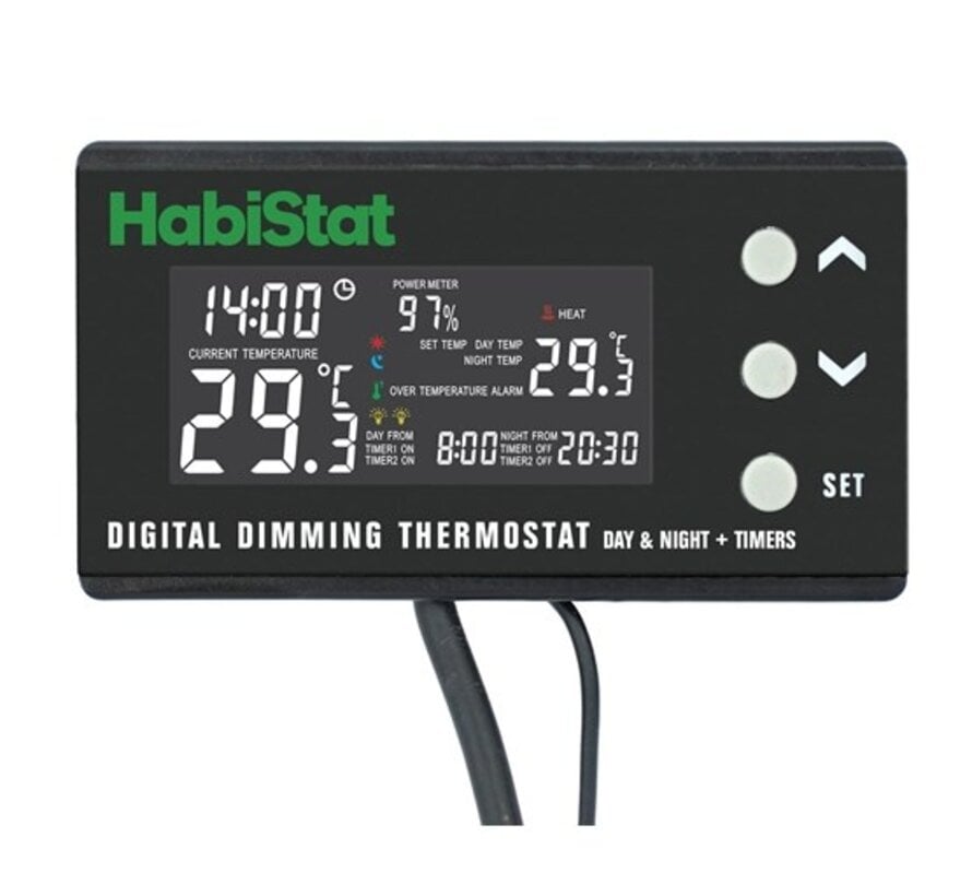 HabiStat Digital Dimming Thermostat Dag/Nacht + Timers 600W EU