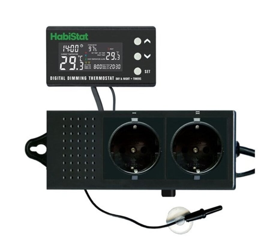 HabiStat Digital Dimming Thermostat Dag/Nacht + Timers 600W EU