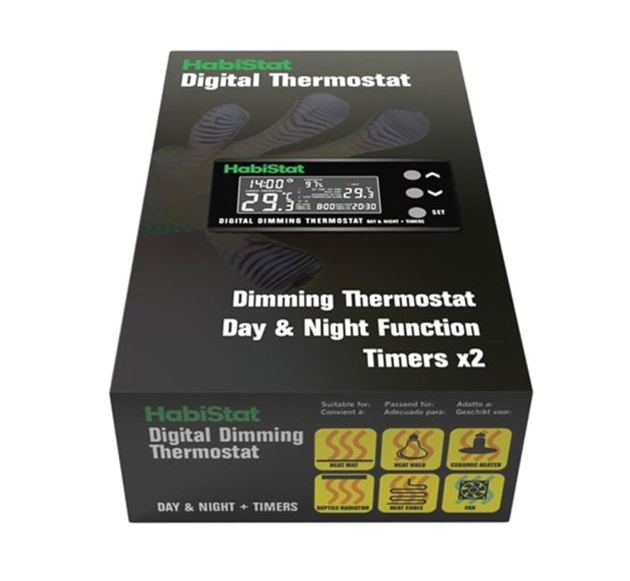 HabiStat Digital Dimming Thermostat Dag/Nacht + Timers 600W EU
