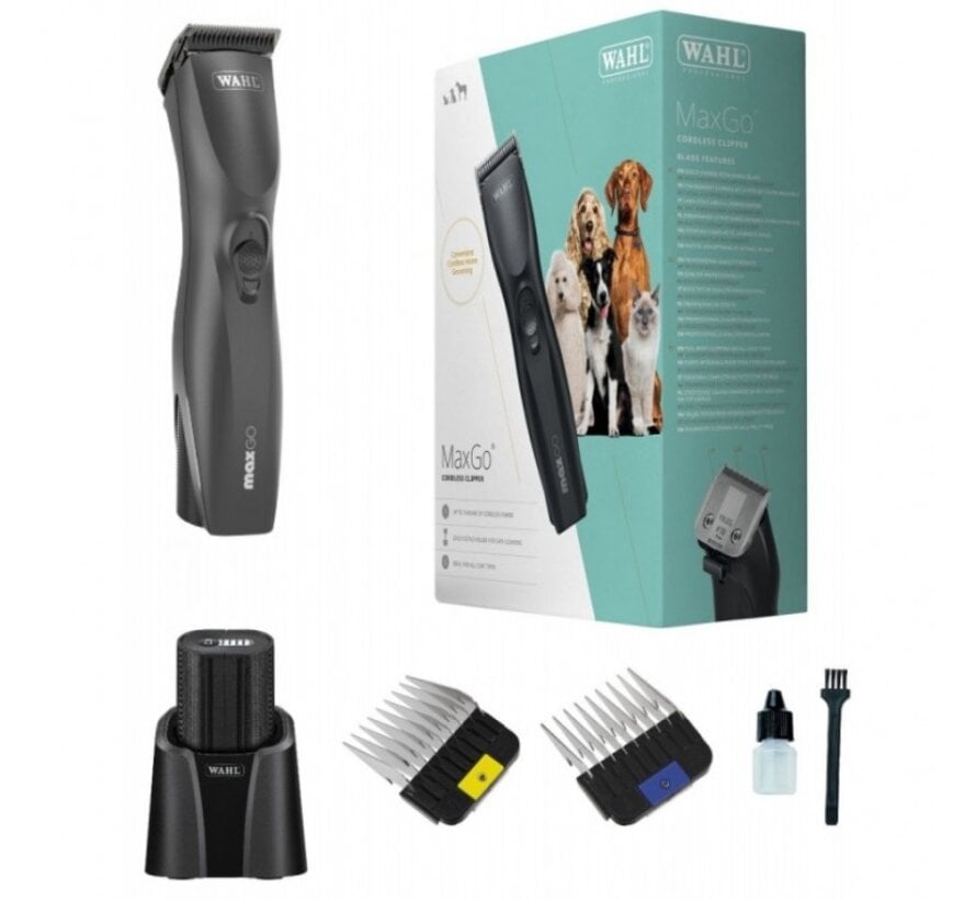WAHL MaxGo Draadloze Dierentondeuse Zwart 1263-0472