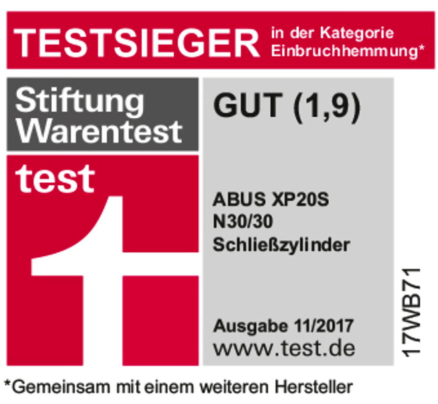 ABUS XP20SN Profielcilinder 30/30 mm – 3 Keersleutels