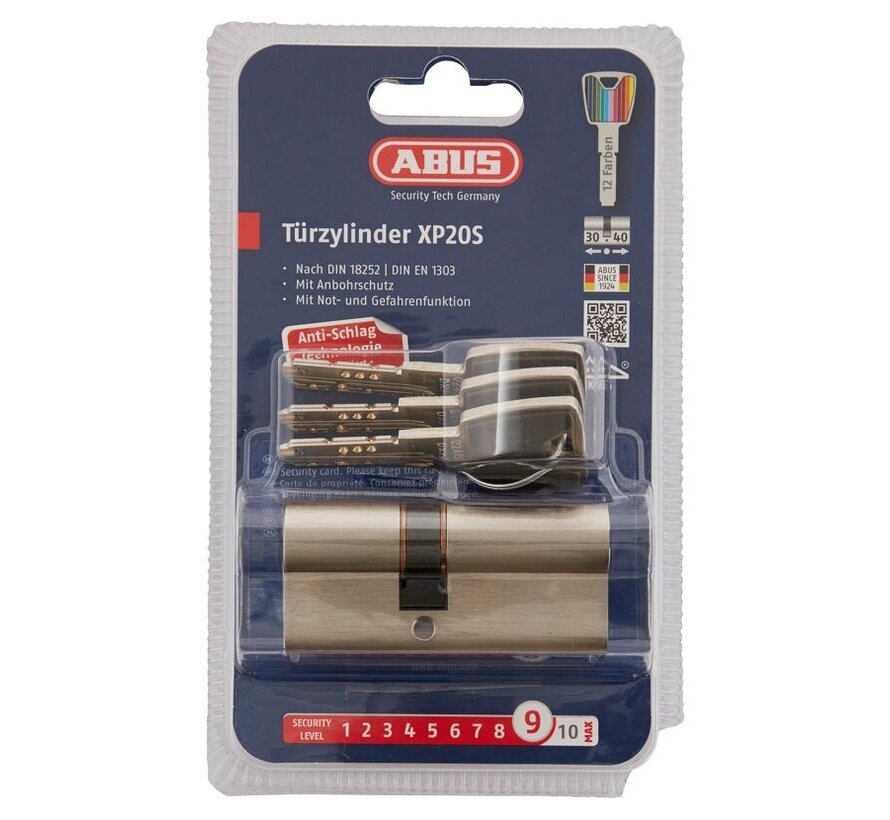 ABUS XP20SN Profielcilinder 30/40 mm – 3 Keersleutels
