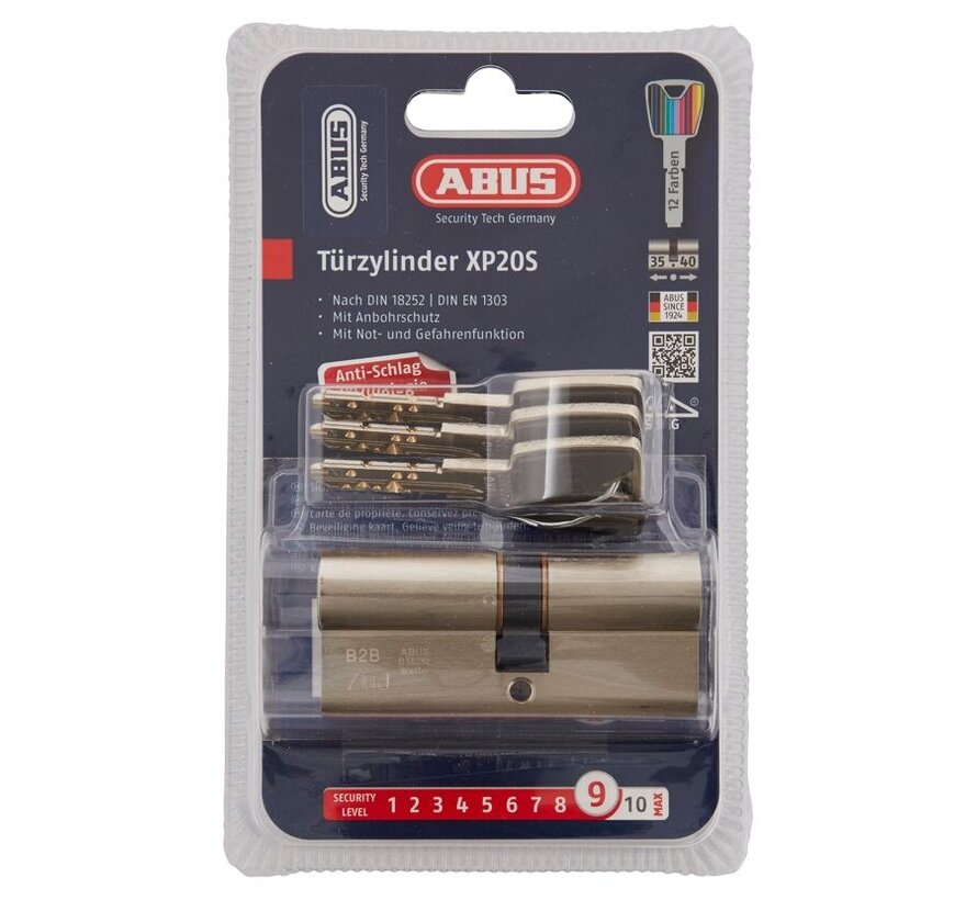 ABUS XP20SN Profielcilinder 35/40 mm – 3 Keersleutels