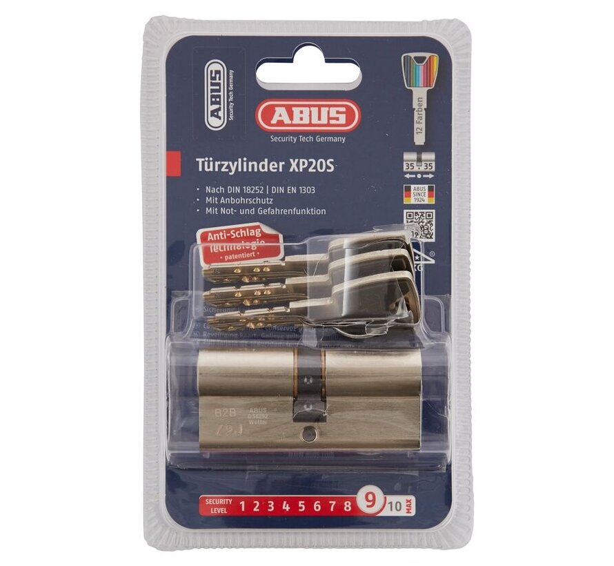 ABUS XP20SN Profielcilinder 35/35 mm – 3 Keersleutels