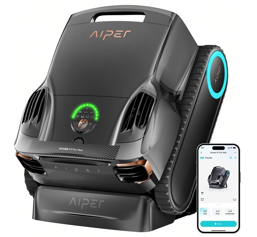 Aiper Scuba X1 Pro Max Zwembadrobot – 300 m² & 3 µm