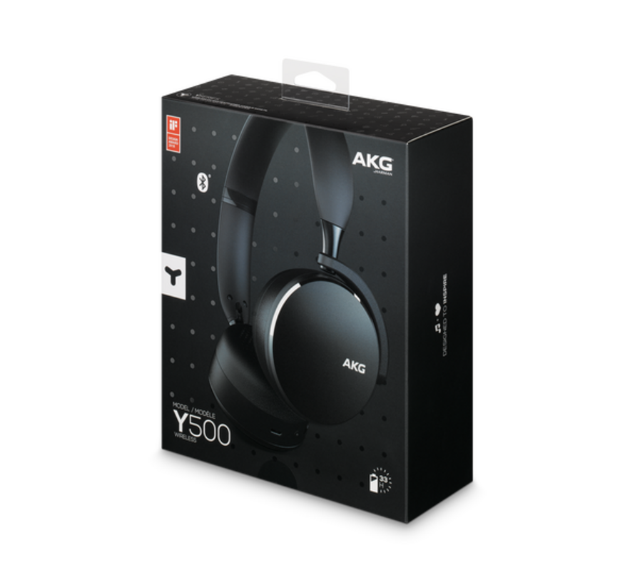 AKG Y500 Wireless On-Ear Koptelefoon Zwart – 33 uur