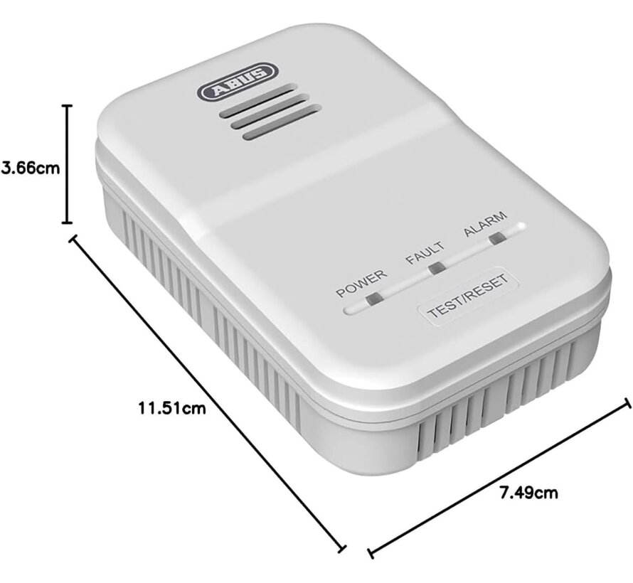 ABUS GWM100ME Aardgasmelder 230V – Methaanalarm 85 dB