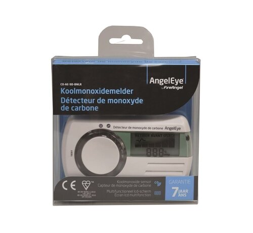 AngelEye CO-AE-9D-BNLR Koolmonoxidemelder – LCD, 7 Jaar