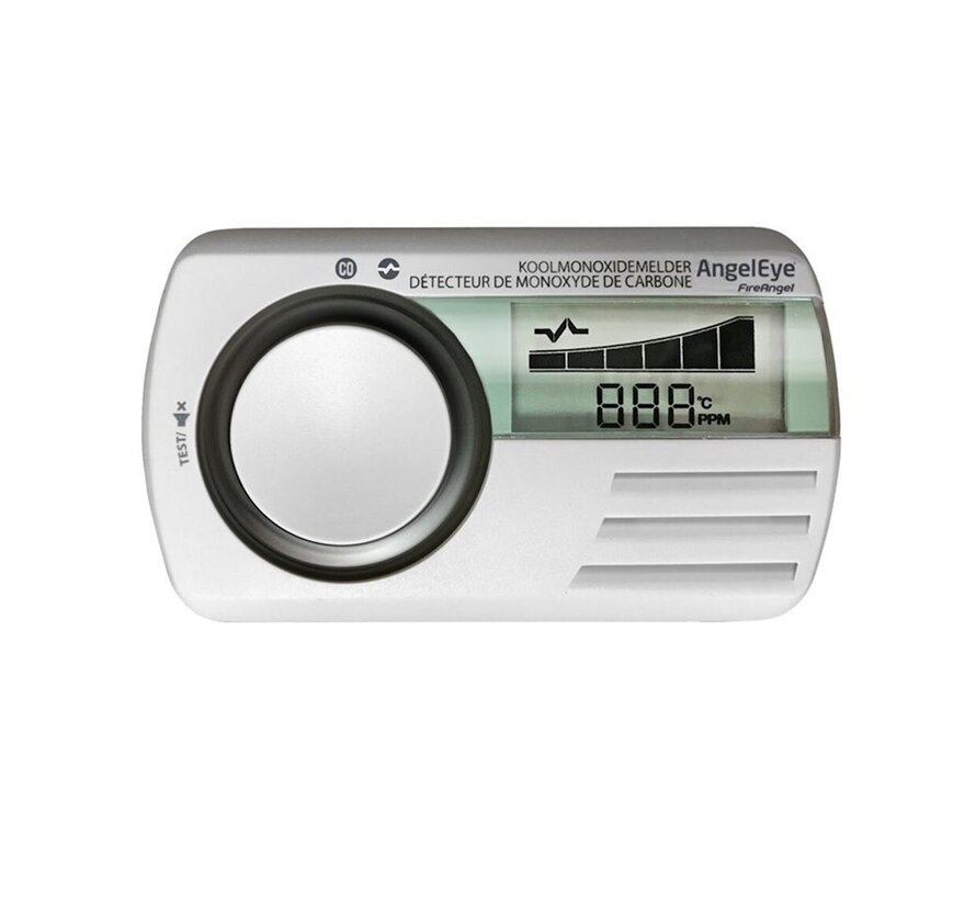 AngelEye CO-AE-9D-BNLR Koolmonoxidemelder – LCD, 7 Jaar