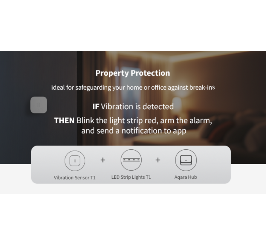 Aqara Vibration Sensor T1 – Zigbee 3.0 Trilling en Kanteling