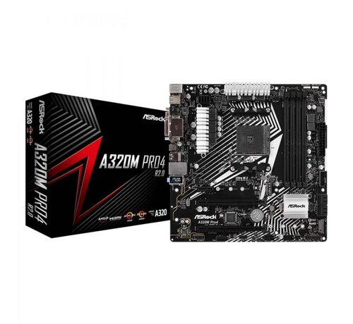 ASRock A320M Pro4 R2.0 – AM4 Micro-ATX Moederbord