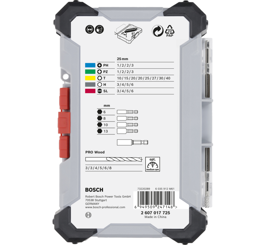 Bosch Hout Boor- en Schroefbitset – 35-delig
