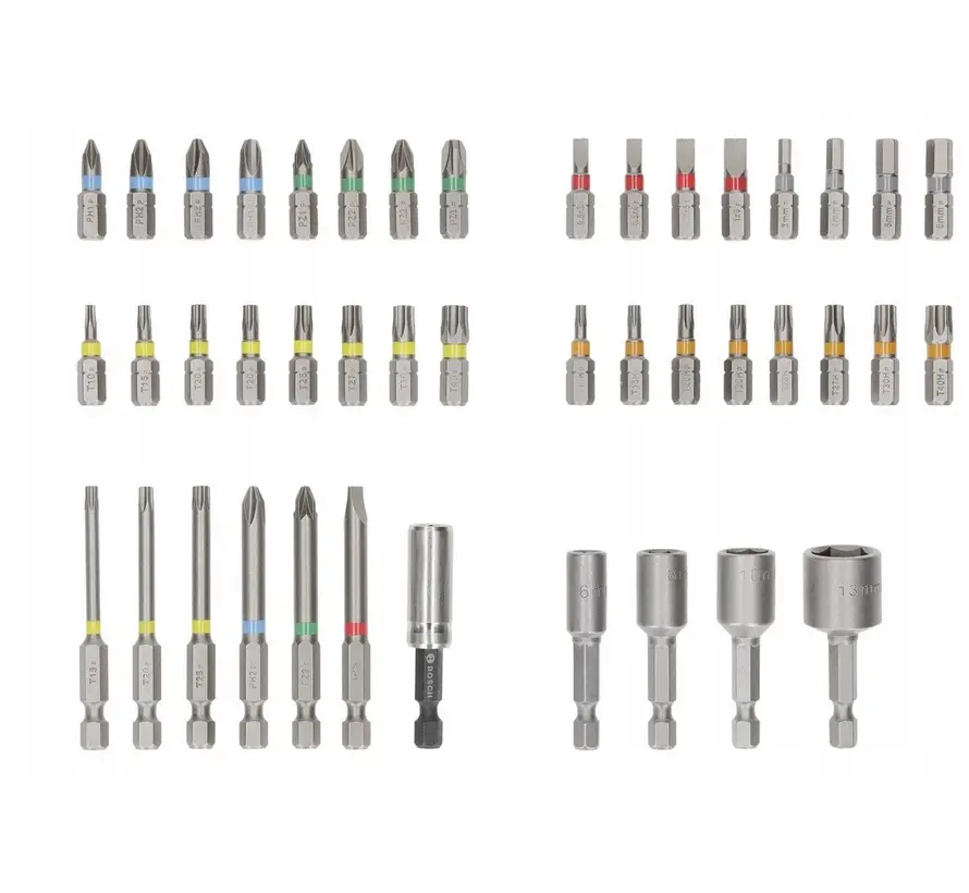 Bosch Extra Hard Bit- en Dopsleutelset – 43-delig