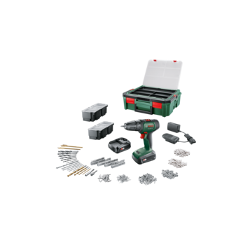 Bosch UniversalDrill 18 SystemBox-set – 2 Accu’s en 241 Accessoires