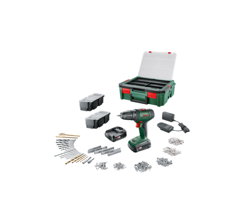 Bosch UniversalDrill 18 SystemBox-set – 2 Accu’s en 241 Accessoires