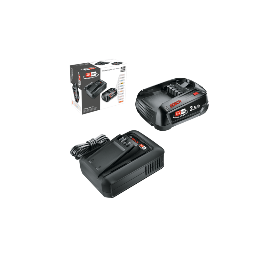 Bosch 18V Starterset – 2,5Ah Accu en AL 18V-44 Lader