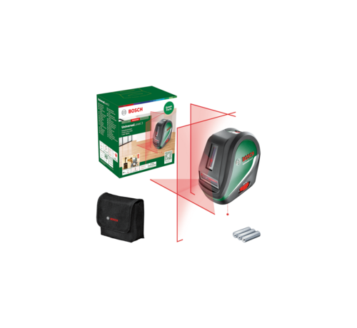Bosch UniversalLevel 3 Kruislijnlaser – 3 Lijnen en Loodpunt