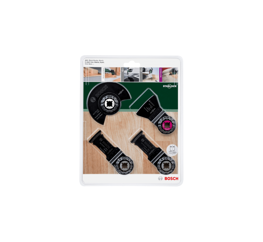 Bosch Starlock Vloer- en Inbouwset – 4-Delig Multitool
