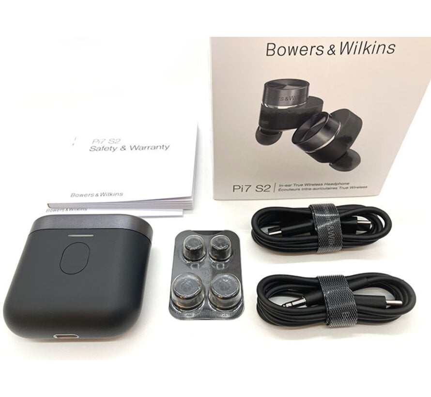 Bowers & Wilkins Pi7 S2 – Satin Black True Wireless Oordopjes