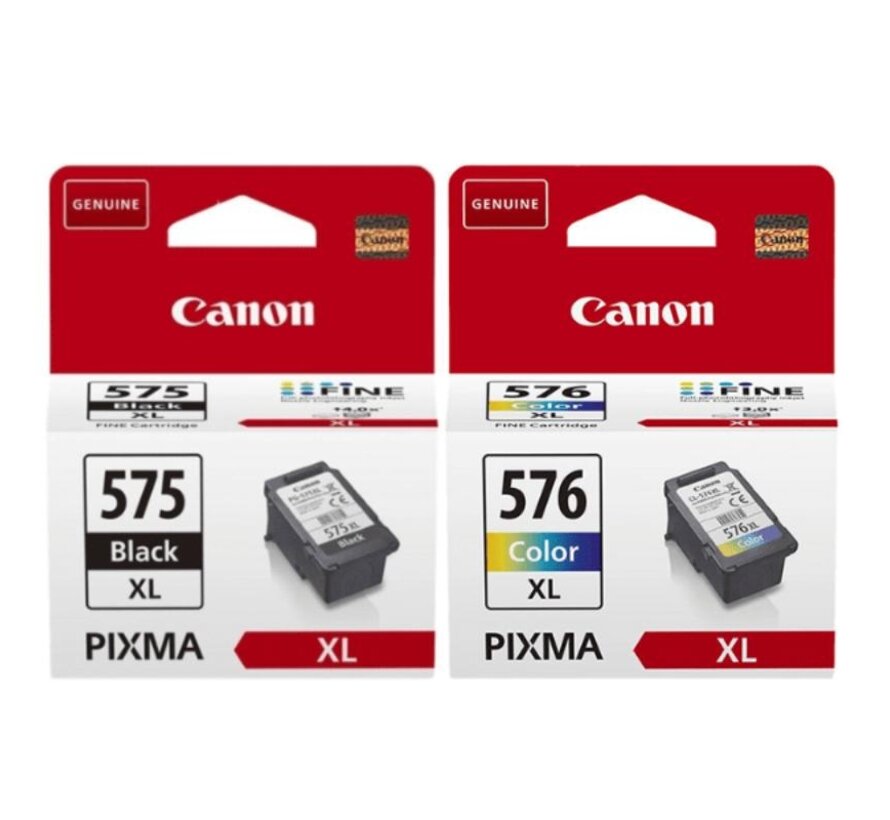 Canon PG-575XL/CL-576XL Photo Value Pack – XL-inkt + 50 fotovellen