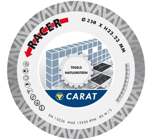 Carat CDB Racer Diamantschijf 230 × 22,23 mm – tegels en natuursteen