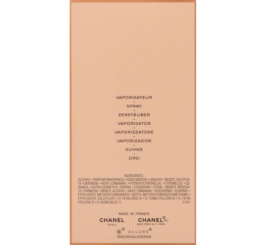 CHANEL Allure Eau de Parfum 100 ml – Bloemig en warm