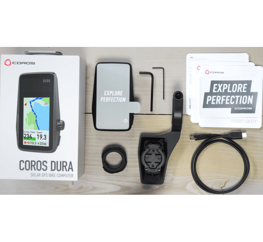 COROS DURA Solar GPS Fietscomputer – Zwart