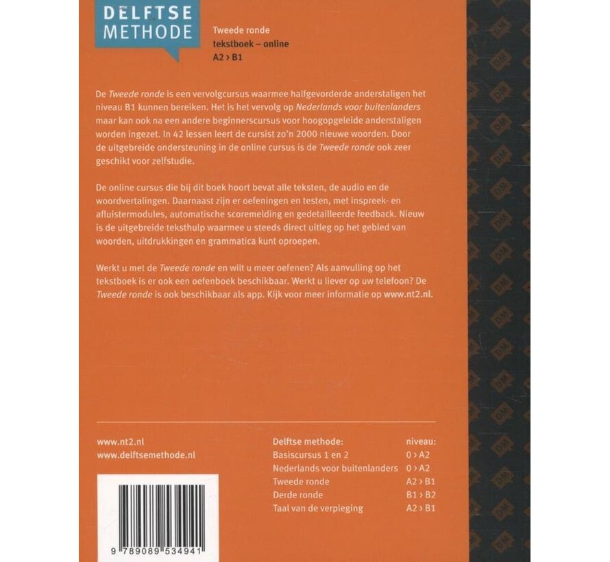 De Delftse Methode Tweede Ronde Tekstboek A2–B1 + Online