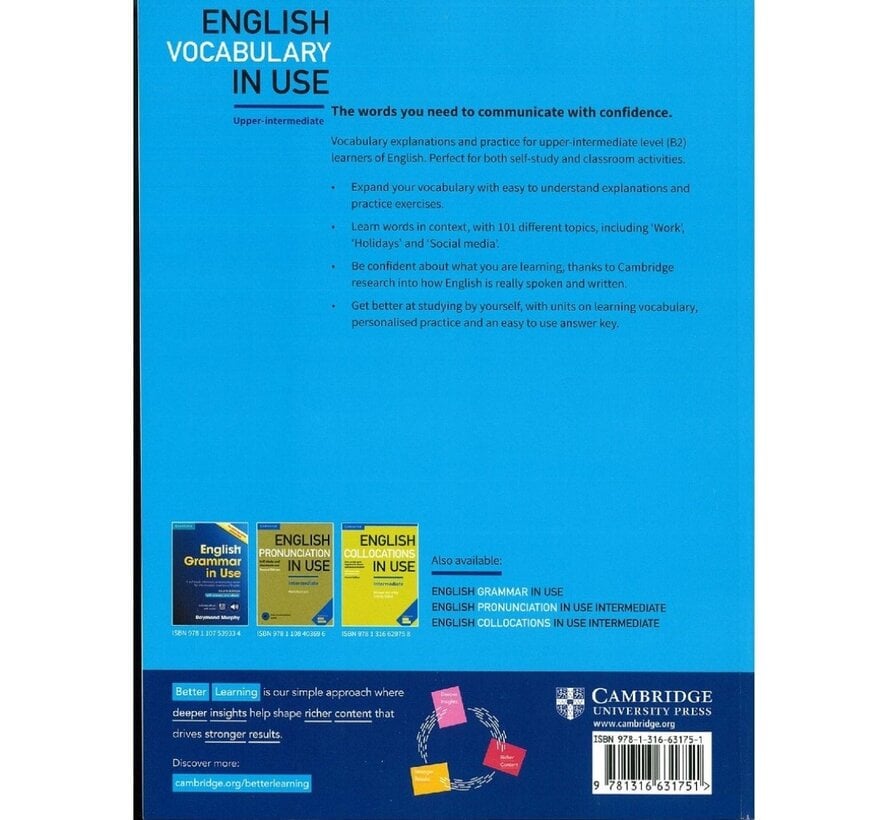 English Vocabulary in Use Upper-Intermediate Book with Answers 4th Edition