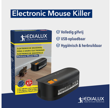 Edialux Electronic Mouse Killer USB Oplaadbaar – Elektronische Muizenval