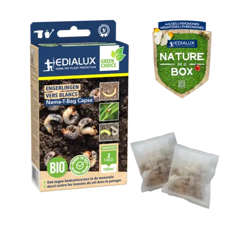 Edialux Nema-T-Bag Capsa 2 stuks – Aaltjes tegen Engerlingen 100 m²