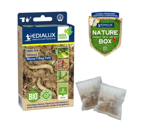Edialux Nema-T-Bag Felti 2 stuks – Aaltjes tegen Emelten 100 m²