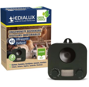 Edialux Ultrasonic Defend Solar – Ultrasone Dierenverjager 60 m²