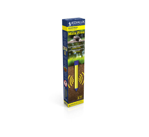 Edialux Sonic Defend Mole Free – Batterij Mollenverjager tot 1200 m²