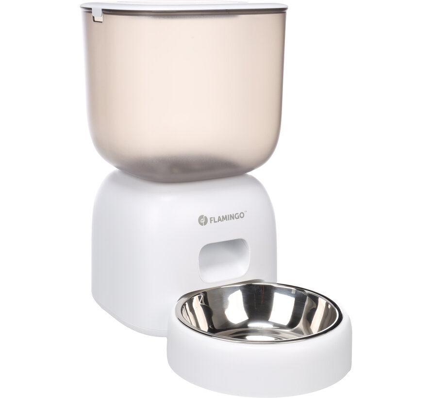 Flamingo Blido Automatische Voerautomaat 3 L Wit – Timer & Stemopname